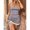 Summer Ethnic Style Embroidered Sexy Suspender Dress for Beach Vacation