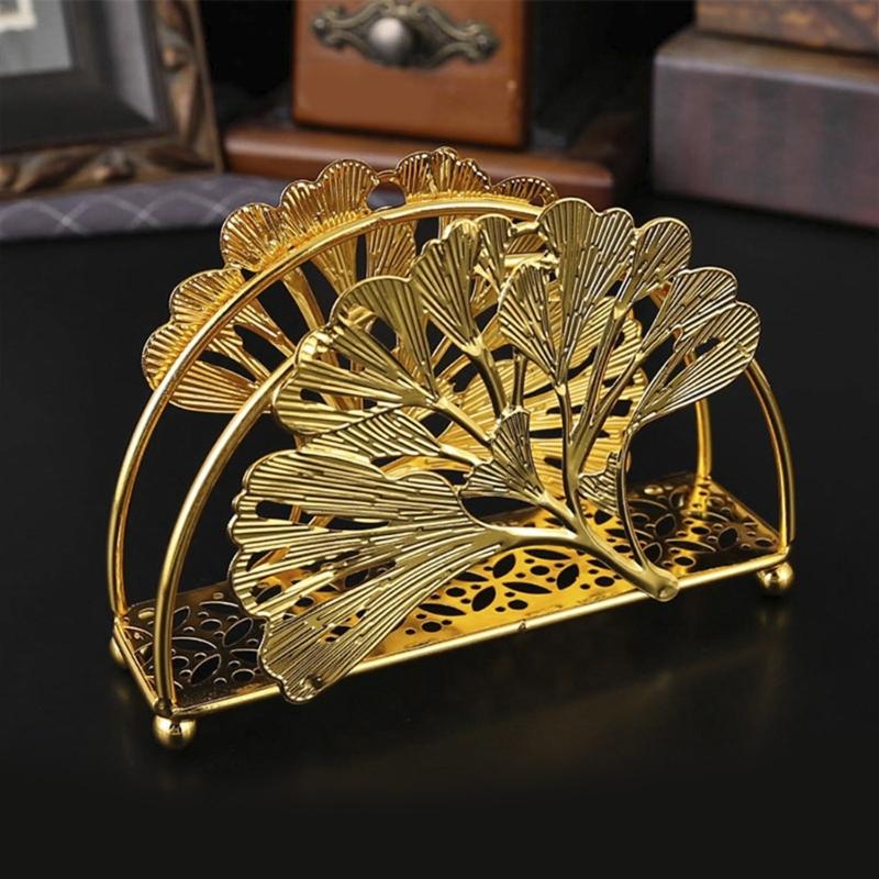 Artistics Maples Leaf Shape Tissue Stand Easy Assembly Sturdy Iron Home Decoration