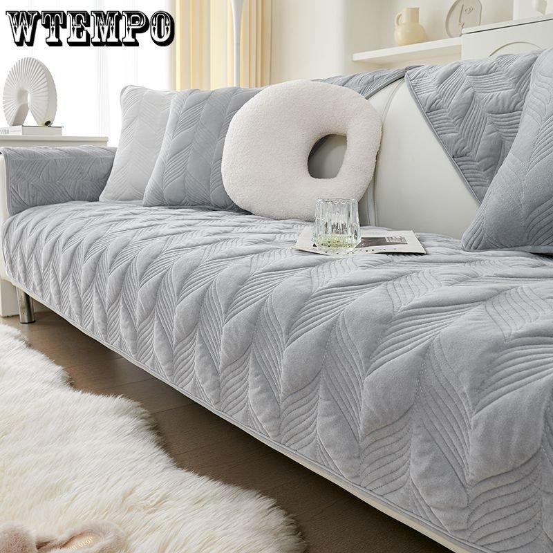 Nordic Simple Style Sofa Cushion Modern Fashion All-season Universal Anti-skid Cushion Living Room Backrest Towel Plush Sofa Cover