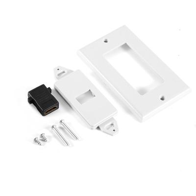 1 porta HDMI placcata oro con piastra a muro Ethernet per Home Theater DVD bianco