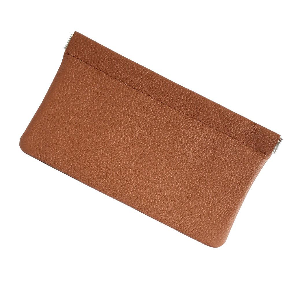 PU Leather Coin Purse Automatic Closed Cosmetic Bag Portable Money Bag For Women Lady Girl Gift
