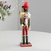Collectible Nutcracker Doll Wooden Soldier Figurine, Handcrafted Solid Wood Christmas Tabletop Ornament Fairy Tale Figurine for Holiday Desk