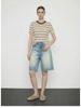 JOCORBEI Retro Ripped Cotton Distressed Straight Denim Shorts (Spring 2026)