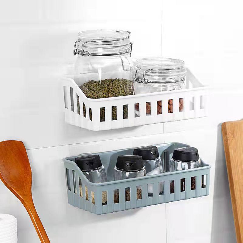Punch-Free Wall-Mounted Bathroom Kitchen Storage Shelf