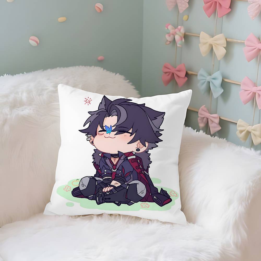 Cute Wriothesley Kawaii Case Plush Fabric Soft Pillowcase Double Sided Print Cushion Cover Household Gifts