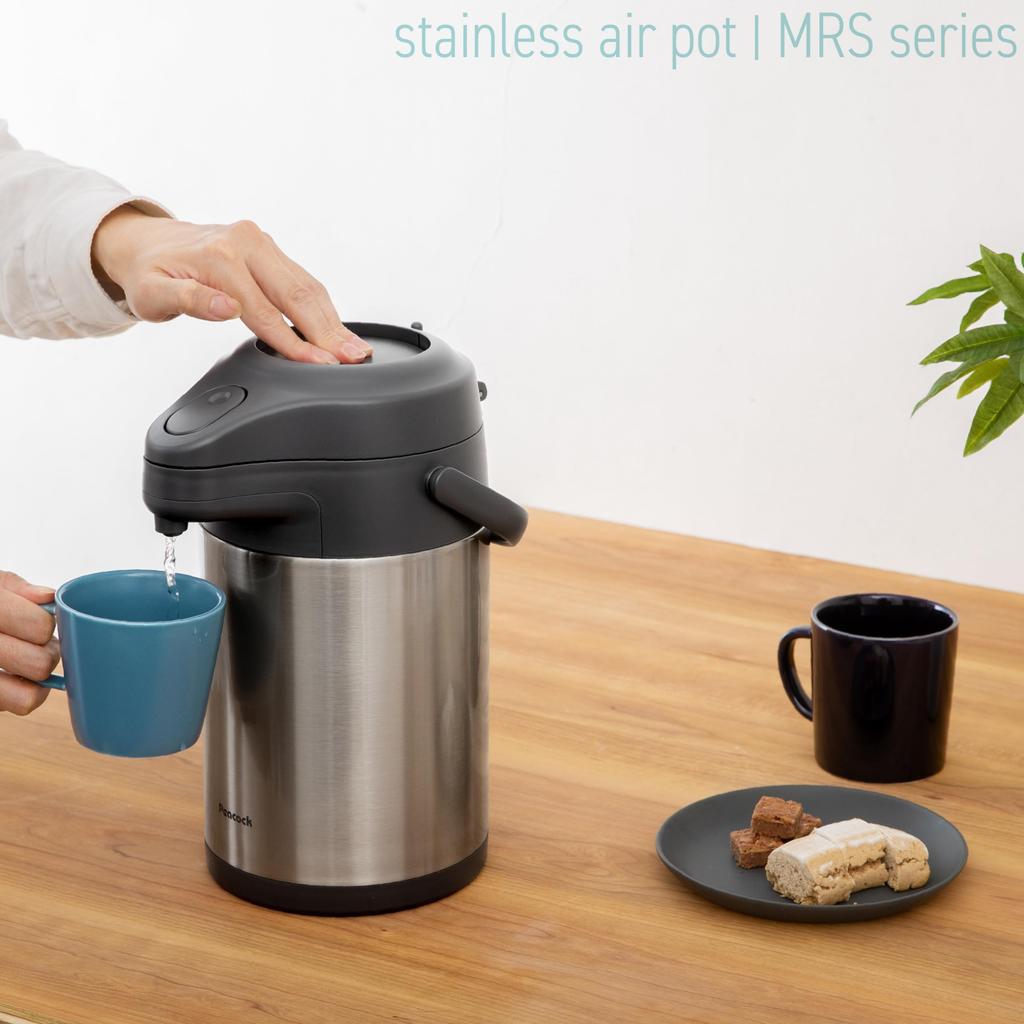 Peacock Termos Industry Peacock Rustfritt stål Luftpotte Liter Varmeoppbevaring Kuldeisolasjon Energisparende Termos med bred munn Pot Bordplate XA