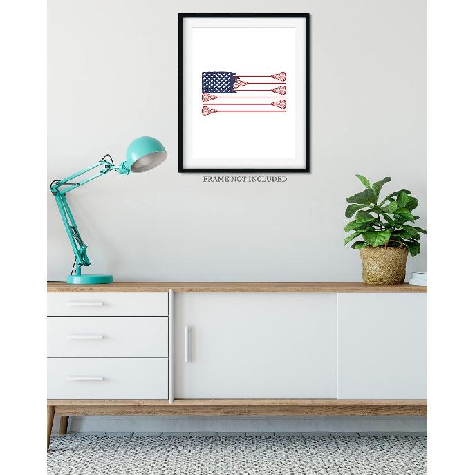 Govivo Lacrosse Wall Art - Lax Poster, Canvas or Print - Lacrosse Art Gifts for Lacrosse Players - Lacrosse Coach Gifts - Lacrosse Wall Decor for