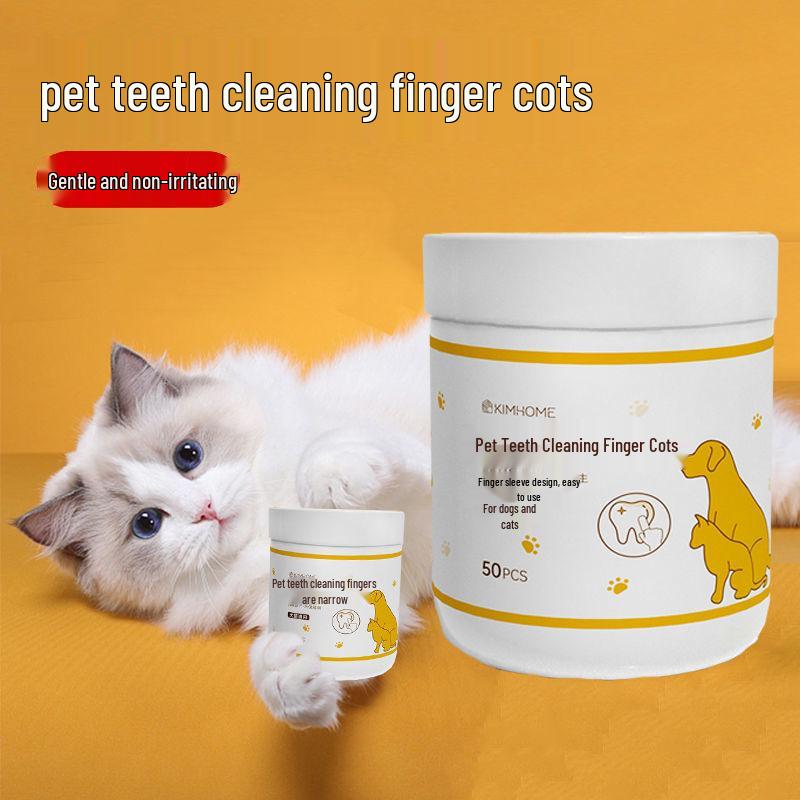 Pet Oral Cleaning Finger Sleeves - Disposable Gloves for Cat and Dog Teeth Cleaning