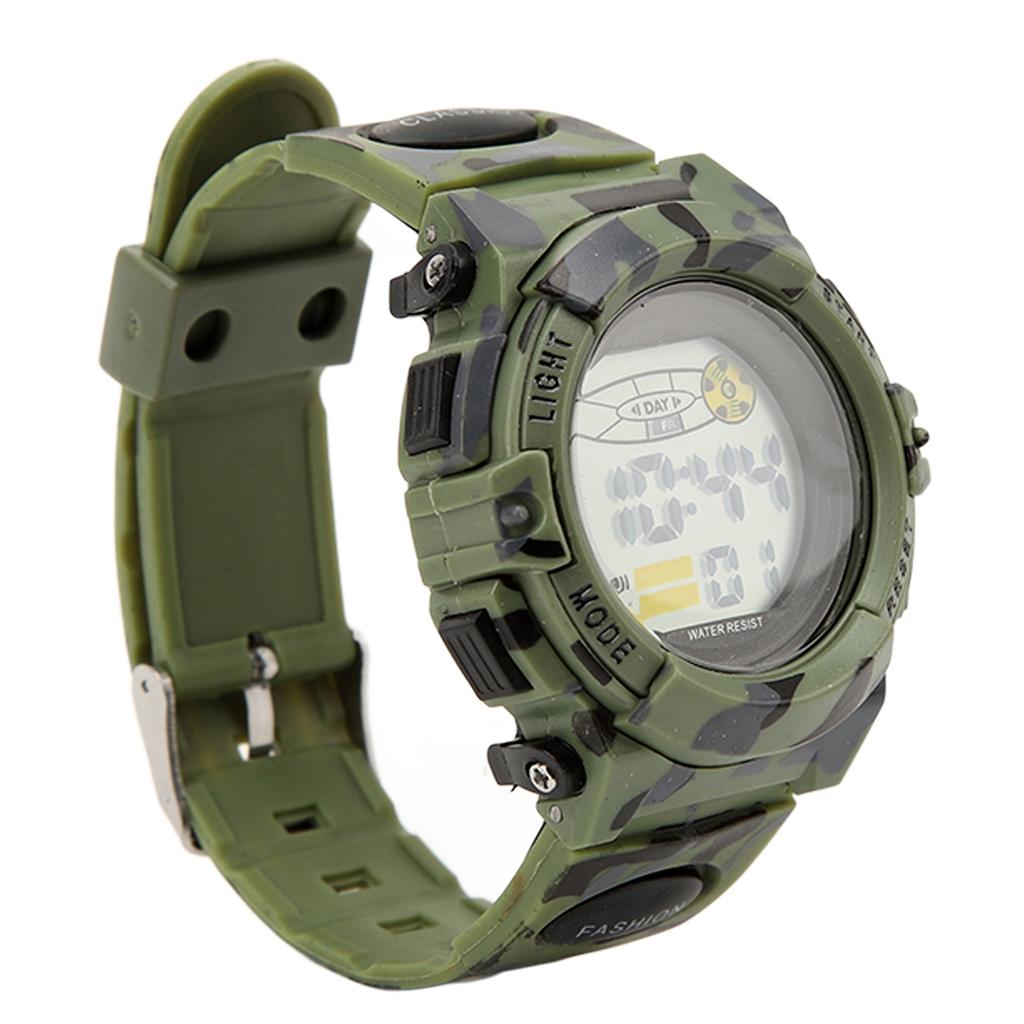 Ceas Sport Impermeabil Nocilucent Cronograf Ceas pentru Bărbați Cadou pentru Studenți Culoare Camuflaj Exterior