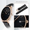 BEN NEVIS Men's Watch, Simple, Stylish, Slim, Casual, Date Display, Waterproof, Analog Quartz Watch, Leather Strap, Black