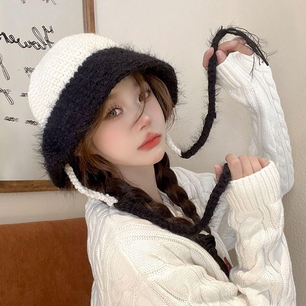 

Утолщенная шапка-бини, милая тюбетейка, повседневная плюшевая шапка