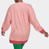 Adidas Originals Logo Print Single-Breasted Long Sleeve Knit Top Women Tops Pink IB2037
