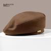 Women's Retro Japanese Cartoon Bear Wool Beret Hat