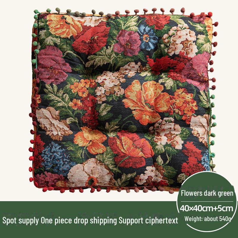 

Диванна подушка з ретро квіткового жаккарду - розкіш вищого класу 40x40+5cm