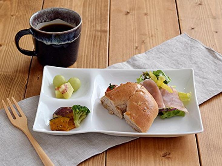 Tableware East Buffet 3 White Plate, Compartments, 25.7cm,