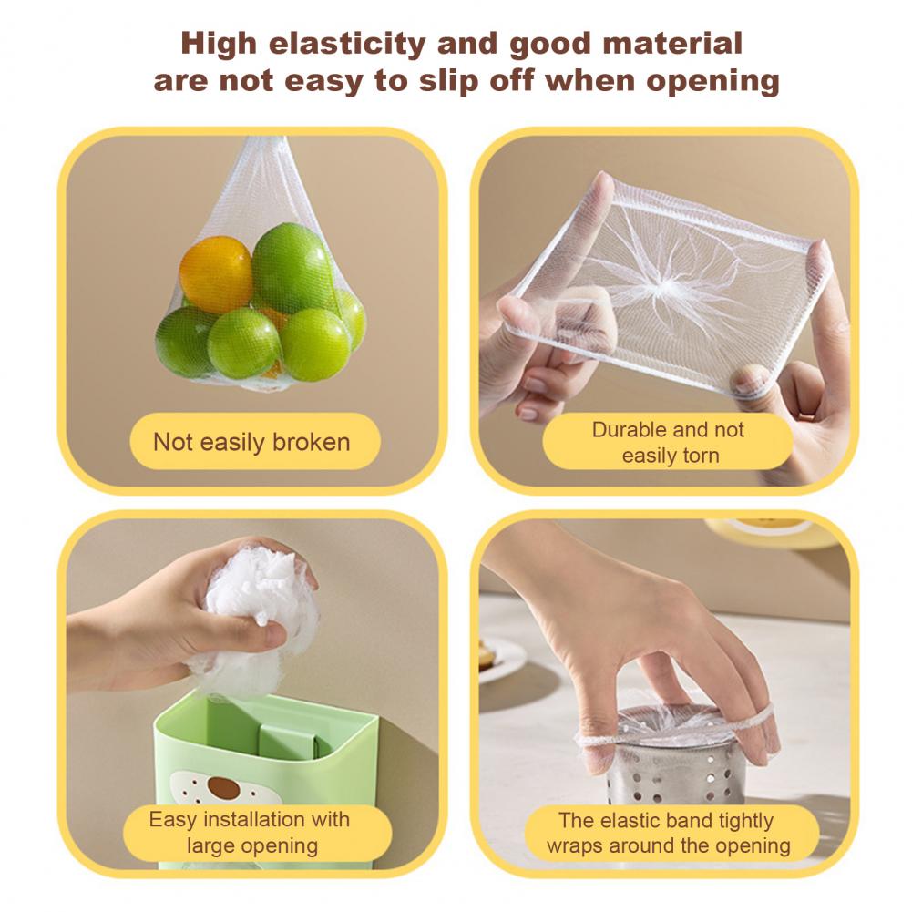 Filterkorb Zubehör Elastisches Spülen Sieb 100 Stück Einweg Spülenfilter Netzsäcke für Küchenspülen Sieb Abflussloch