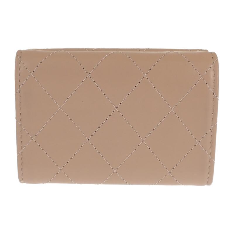 CHANEL  AP3882_B16247_NW781 Tri-fold wallet beige Calfskin Women