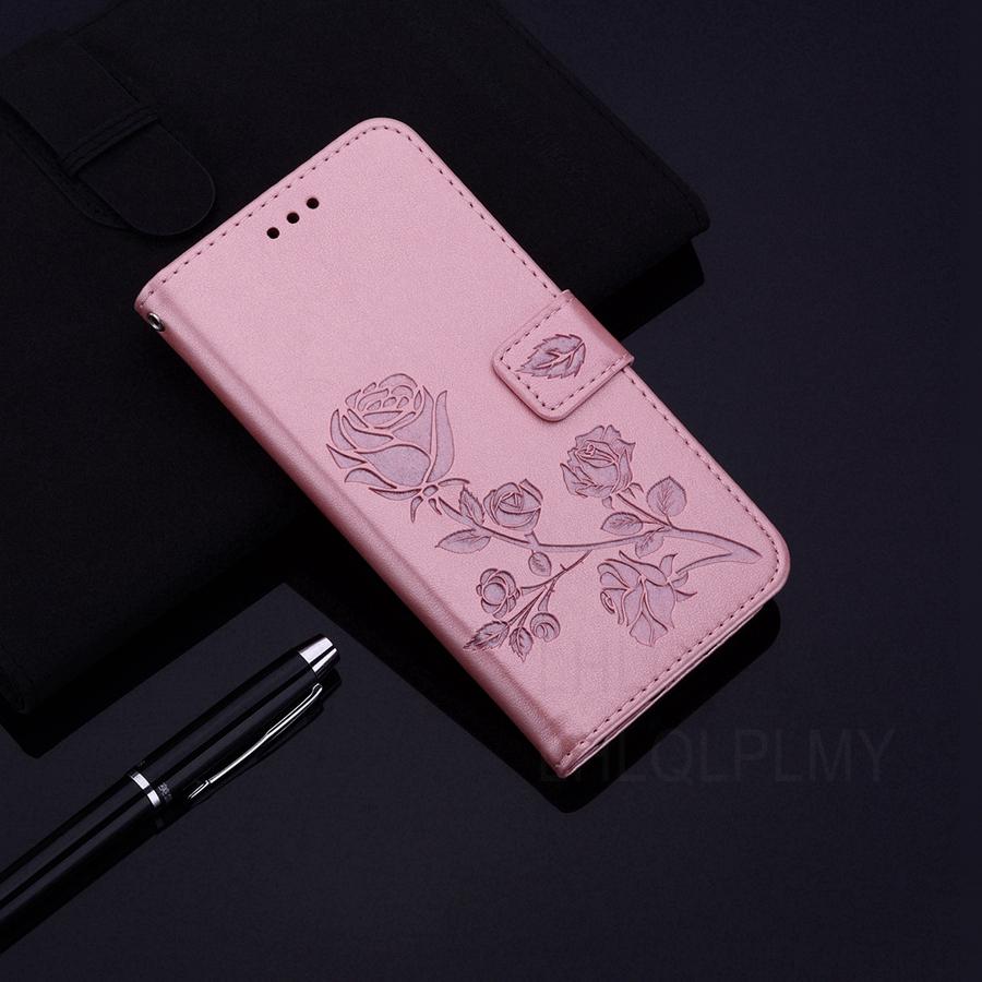 Rose Leather Wallet Flip Case For iPhone XS XR X 11 12 13 Pro Max 15 14 7 8 Plus Mini SE 2020 Cover Funda