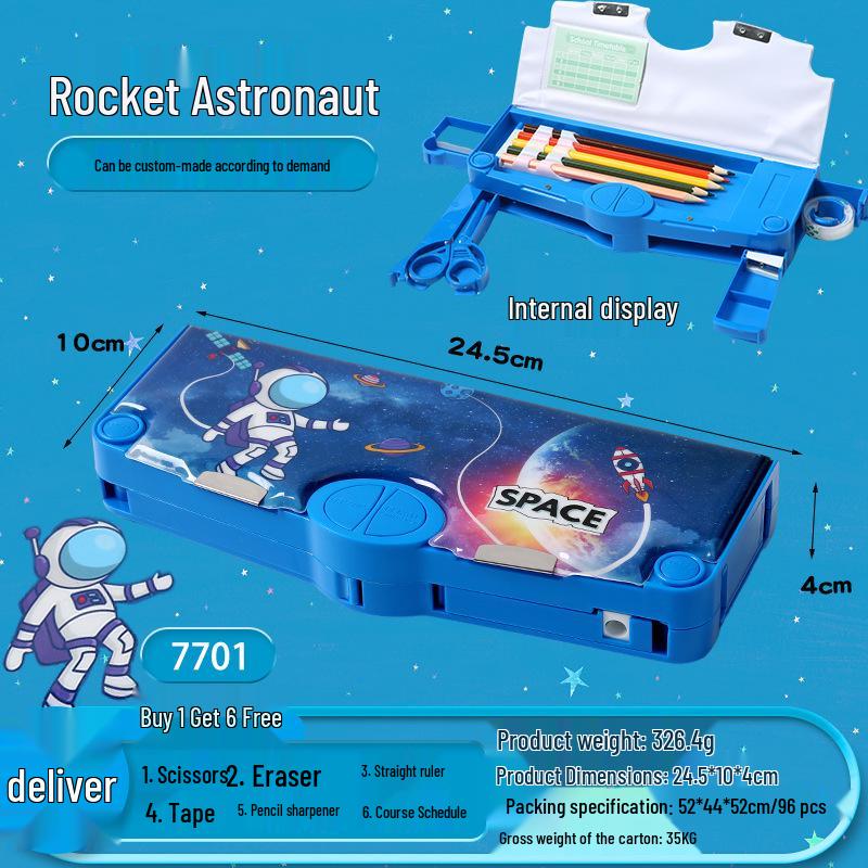 Creative Cartoon Multifunctional Pencil Case for Primary School Students - Large Capacity and High Appeal