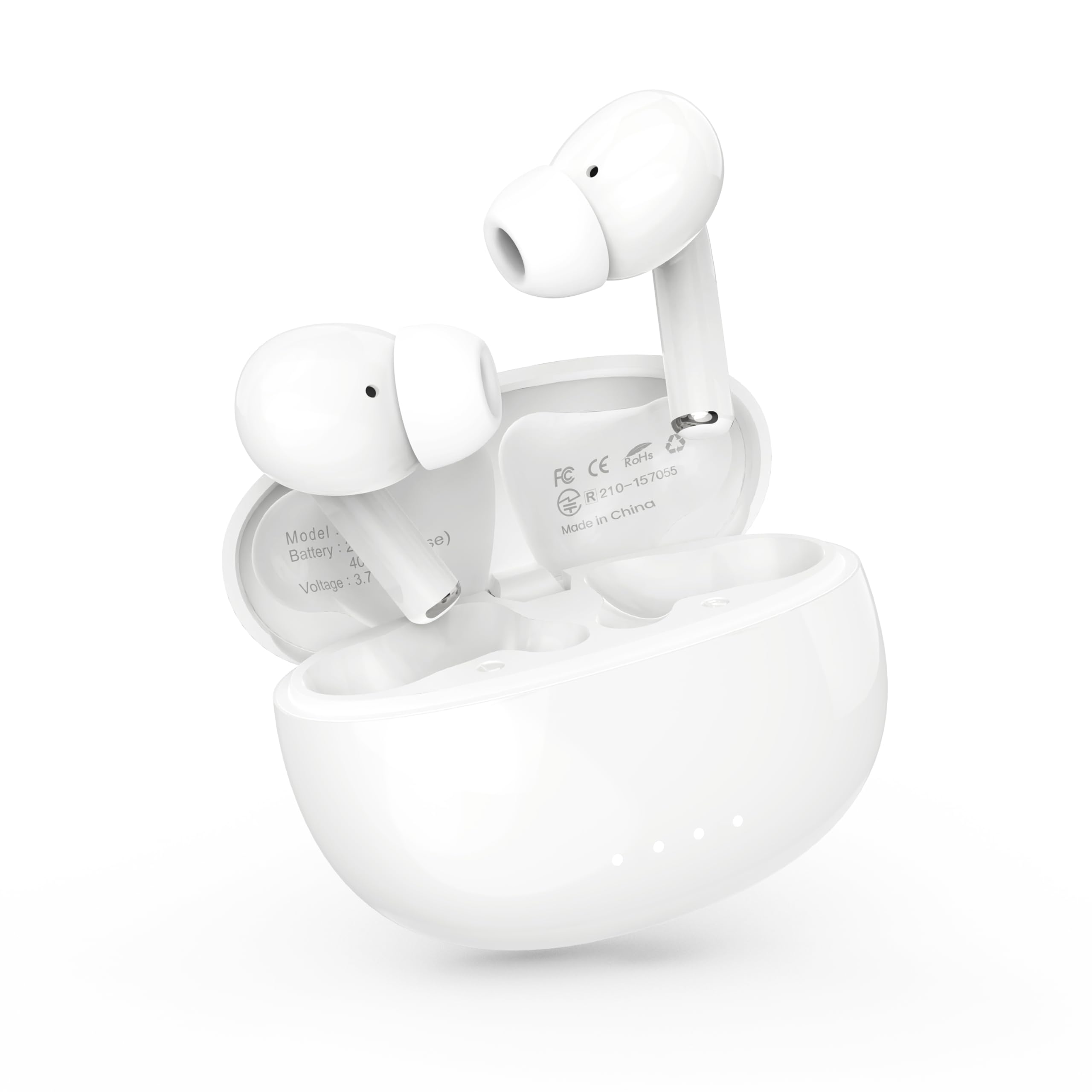 

Bluetooth Noise Cancelling Earphones Sound Quality Enhanced Wireless Earphones Bluetooth Waterproof Compact Lightweight Bluetooth Earbuds Fast білий