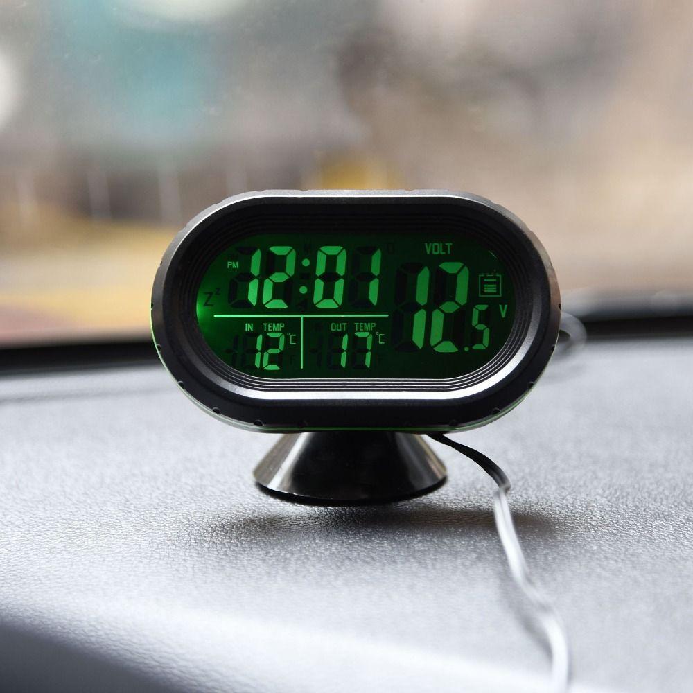 Freeze Alert Digital Auto Car Thermometer 12V-24V Car Voltmeter Thermometer  Car