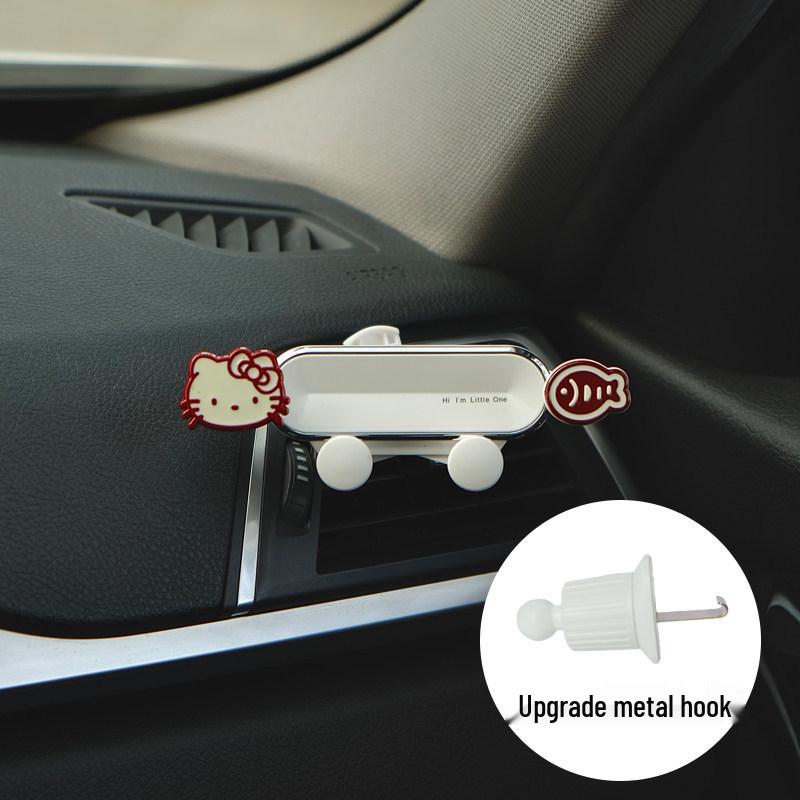 Bowknot Kitten Car Phone Holder: Multi-functional Air Vent Stand for Easy One-Hand Use