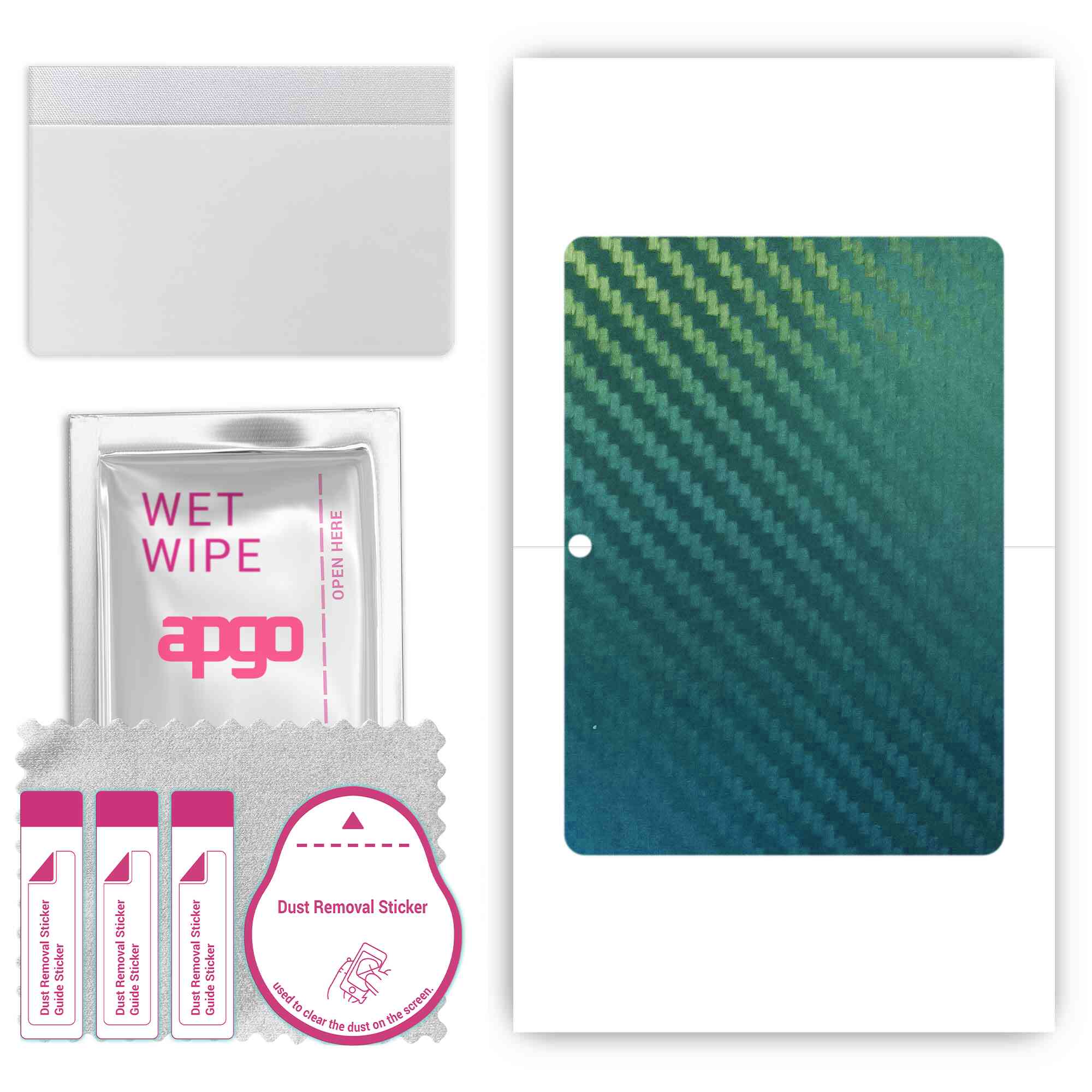 

apgo Protective Skin Sticker for the back compatible with Teclast M20 4G, Wrap Film, Foil, Vinyl - Pattern Carbon Chameleon CAKA1