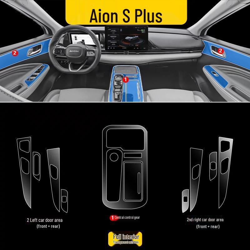 Transparent TPU Interior Film for 2021-2025 GAC Aion V Plus Console and Door Panels