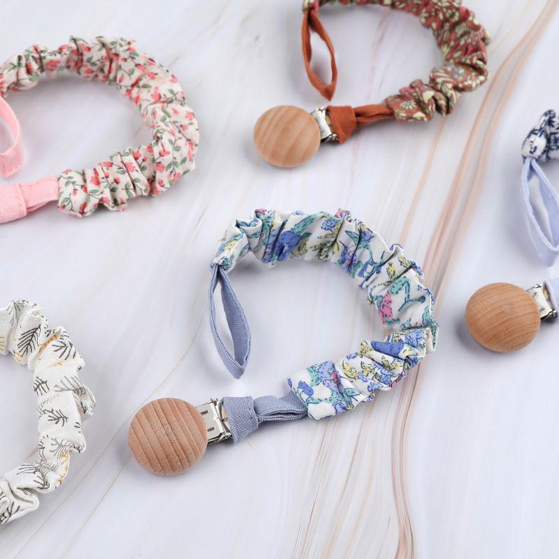 Baby Infant Cotton Pacifier Clip for Newborn Teething Soother Chew Dummy Chains