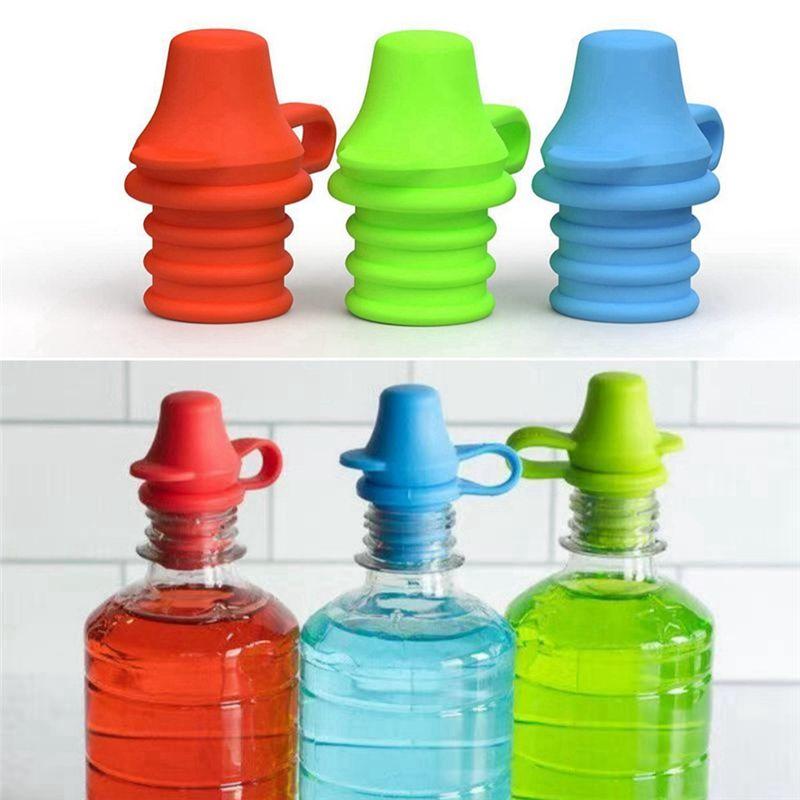ABWR-10Pcs Portable No Spill Silicone Bottle Topper Spout Adapter With Water Leak Proof Bottle Bottle Topper Spout