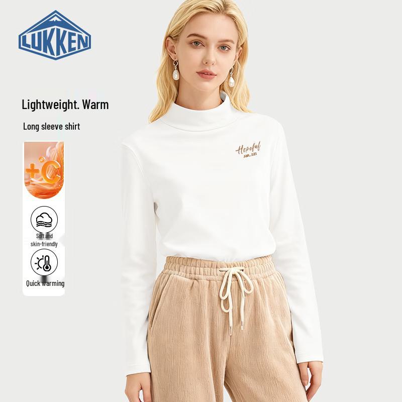 LUKKEN Women s Faux Velvet Thermal Base Layer Long-Sleeve Top M