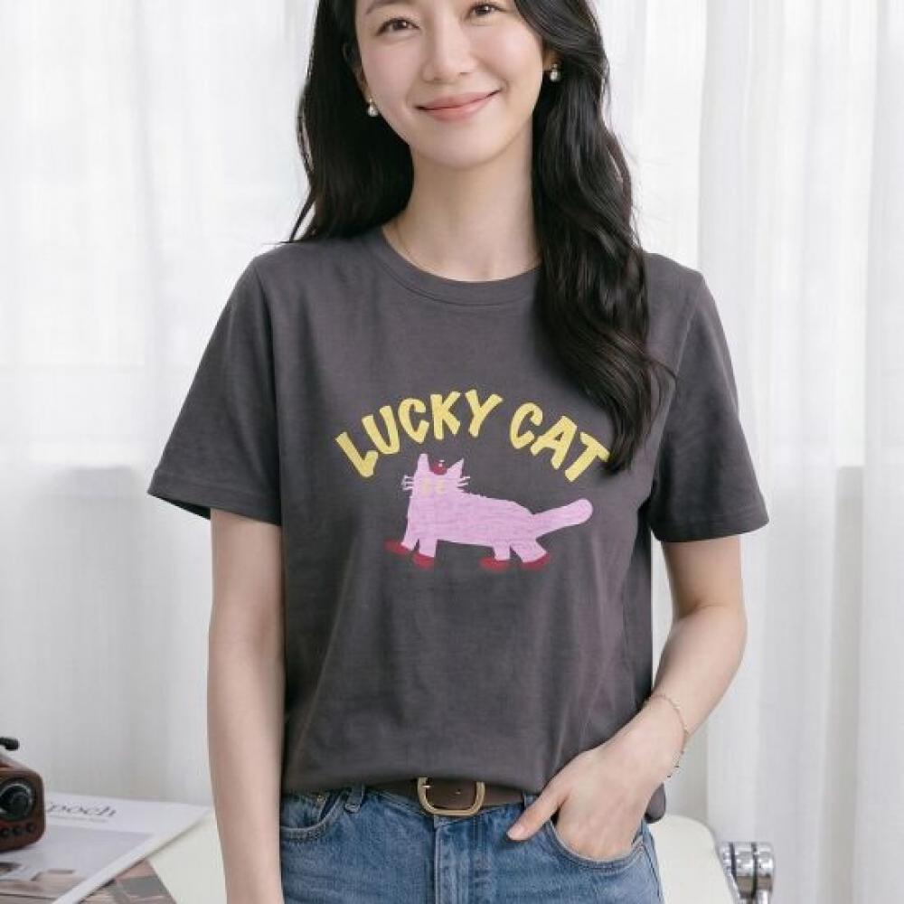 Navava Women Thin Cool Daily PrinTing Round Neck ShorT Sleeve T shirT nT3378