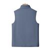 Men's Casual Fleece Solid Color Zipper Vest Men's Stand-up Collar Fleece Vest Jacket