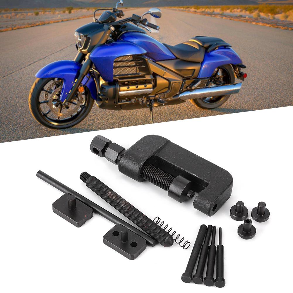 13pcs Motorcycle Chain Breaker Cutting Splitter Cam Link Riveter Riveting Tool Set