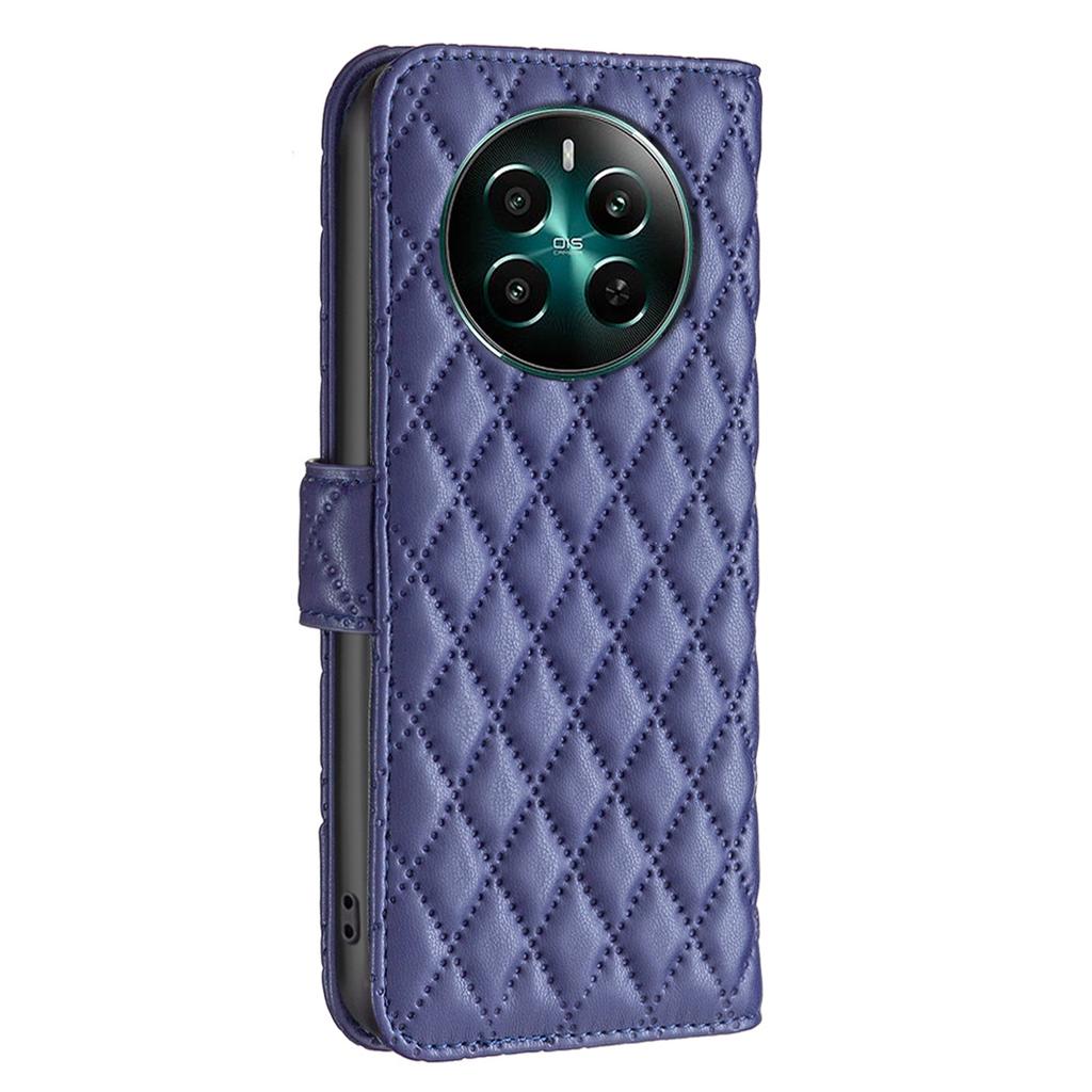 BINFEN COLOR BF Style-14 For Realme 12 4G/12+ 5G Case Wallet Rhombus Leather Phone Cover