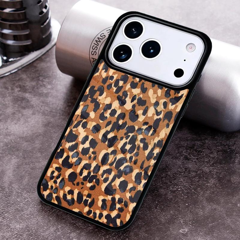 Leopard print Pattern Tiger Phone Case for iPhone 17 16 15 Pro Max Air 14 13 12 11 Plus Shockproof Capa Cover