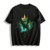 Canada Mountain Scenery Maple Leaf Silhouette Print Tee Pure Cotton T-shirt
