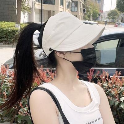 Summer Empty Top Wide Hat Women Anti UV Sunscreen Bucket Sun Hat Female Sun Protection Outdoor Casual Beach Cap Fisherman Hat