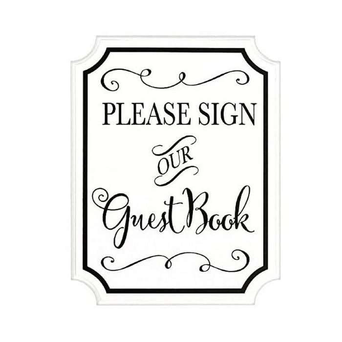 Amscan Please Sign MDF Wedding Guest Book
