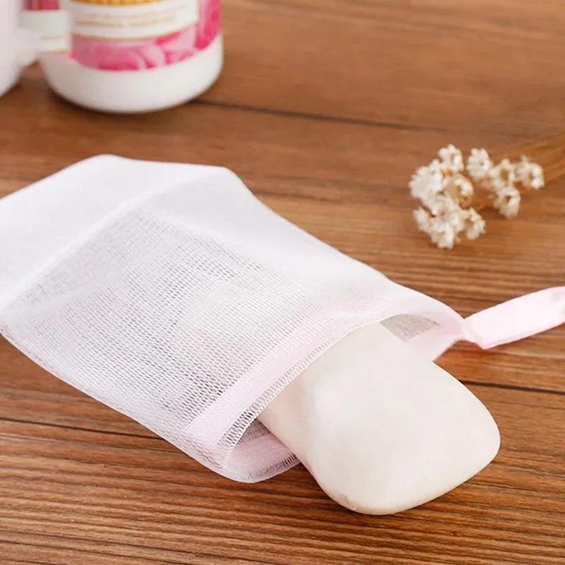 1-100PCS Soap Foaming Net Bubble Maker Japanese Facial Cleanser Foaming Mesh Bag for Handcrafted Soap Face Wash