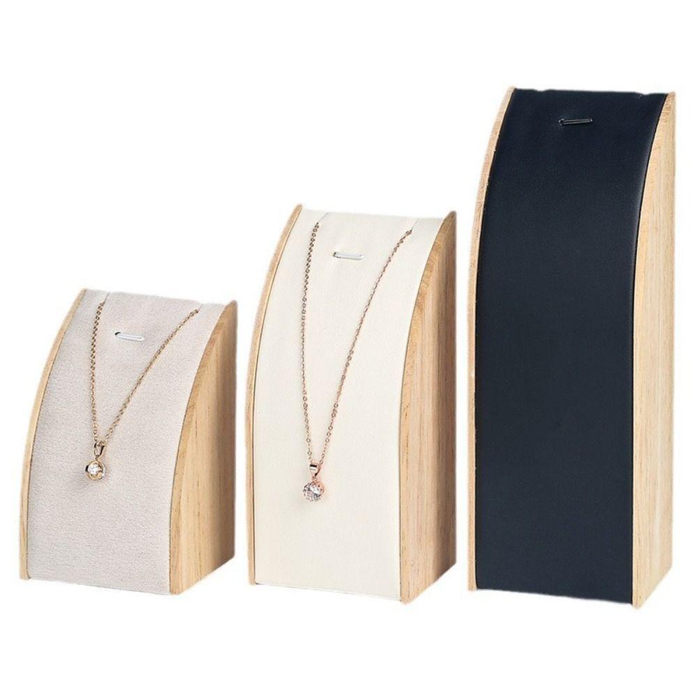 Wooden Necklace Display Stand Portable Counter Display Props Durable Jewelry Storage Rack