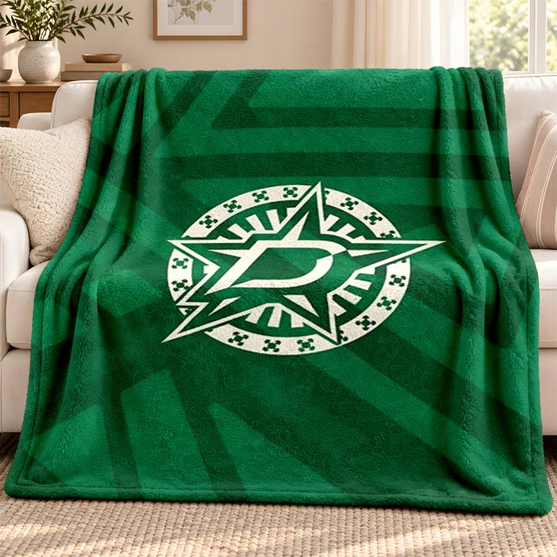 Dallas Stars blanket Flannel Blanket Soft Cozy Plush Throw for Sofa Bed Lightweight Home Decoration Outdoor camping