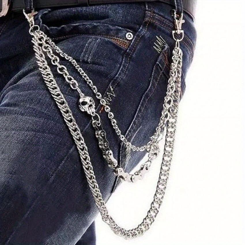 

Jeans Waist Chains Multi-layer Chain Men s Decorative Pant Chain Pocket Chain Skull Chains Hip Hop Rock Chain Punk Gothic Belt Chain Trouser Chain, Id 1pc