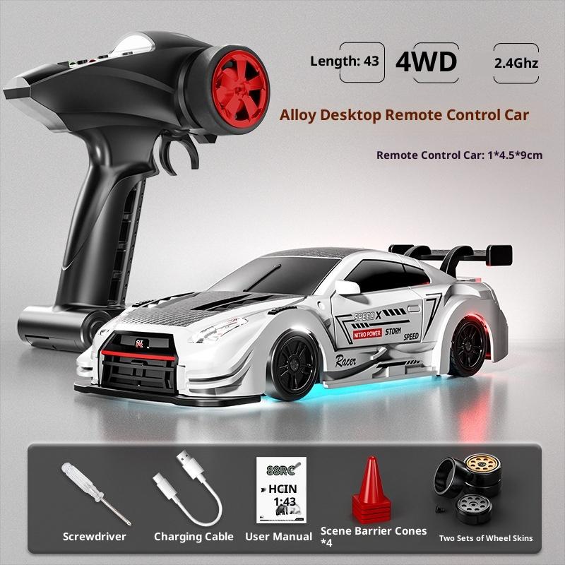 In Stock 1/43 Alloy Drift Car D43 Four-Wheel Drive Drift Car Desktop Series, Fully Proportional Including Gyroscope