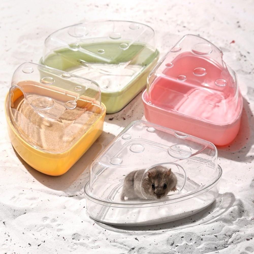 Escape-Proof Hamster Sand Bath Box Transparent Hamster Bathing Tub Pet Bath Container  Cage Room