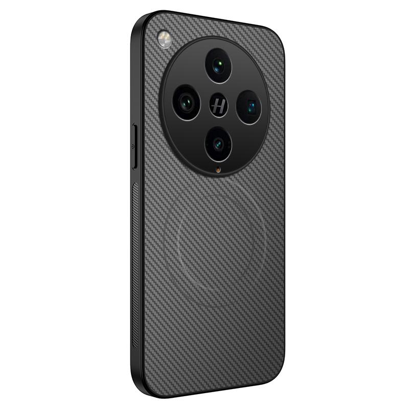 Carbon Fiber Magnetic Case For Oppo Find X8 FindX8 Pro X8Pro Hard Matte Back Camera Protector Shockproof TPU Shell