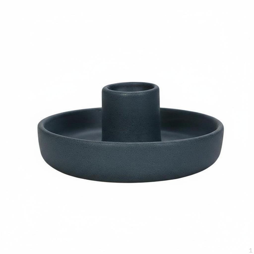 Ceramic Candle Plate Heat Resistant MultiFunctional Round Holder for Hotel