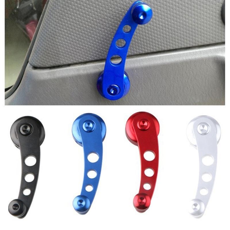 Billet Aluminum Silvery Auto Car Glass Window Winder Riser Handles Crank Knob Universal Billet Aluminum Window Crank Kit