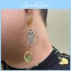 Moon And Cicada Silver Studded Brass Earrings With Eco Friendly Finish For Halloween
