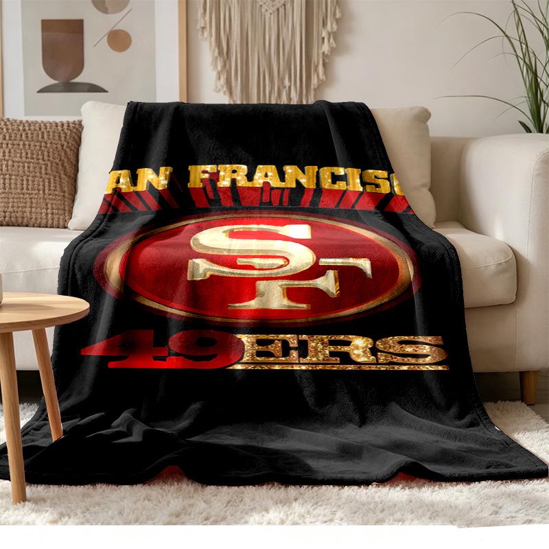 San Francisco 49ers Soft and comfortable flannel Suitable for sofas living rooms outdoor camping travel and also makes a great anniversary gif
